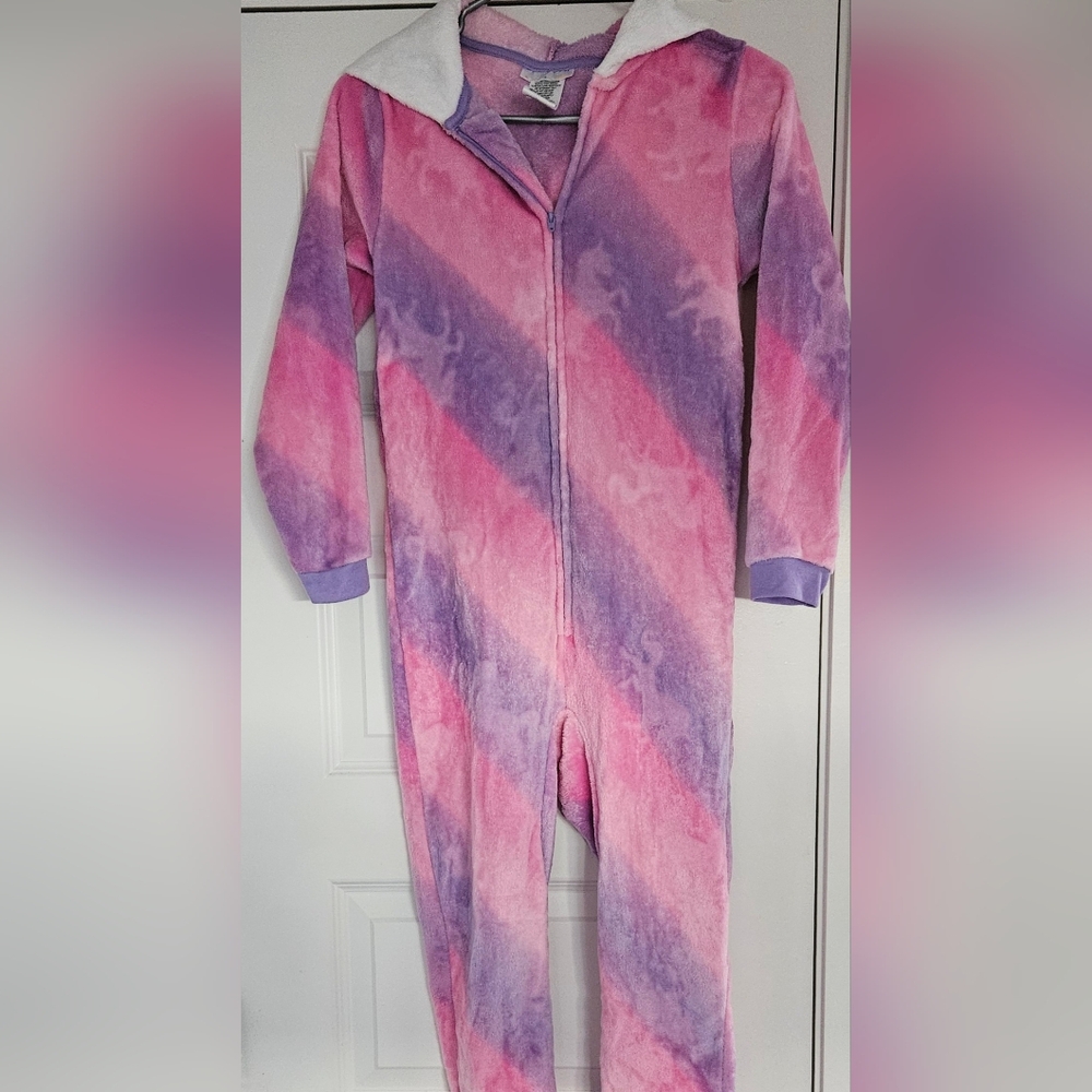 5/$30 Girls Hooded Unicorn One Piece PJ